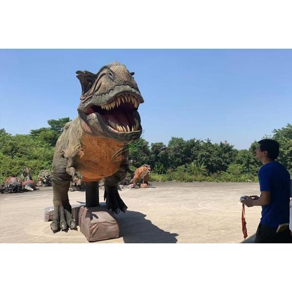Interactive Electric Realistic Dinosaur Model For Theme Park / Shopping Mall