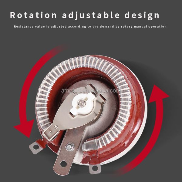 High-power Sliding Porcelain Disc Wirewound Resistor Potentiometers Adjustable Rheostats RHS50RE 50W 5000 OHM 10%