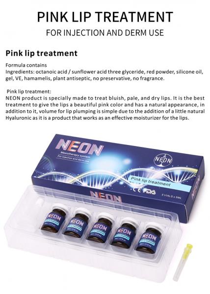 Pink Lip Treatment Serum Mesotherapy Lip Repair Serum Injection 0.17 fl oz
