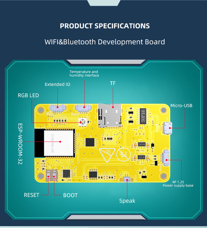 ESP32 2.8 inch resistive touch color LCD display module LVGL development board