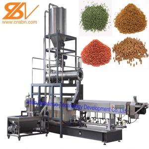 China 100kg/h-6t/h Double Screw Extruder Automatic Floating Fish Feed Making Machine wholesale