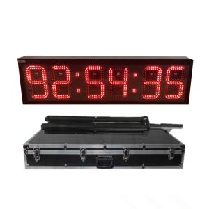 China 4 Digit / 6 Digit Red Led Digital Clock Wall Hanging wholesale