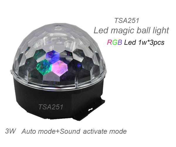 Indoor LED Magic Ball Light , Auto Sound Control Led Crystal Disco Ball