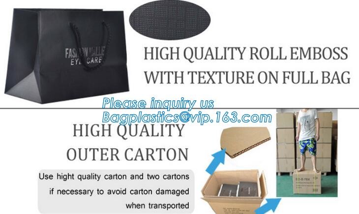 Customized Cut Printed Coated Paper Shopping Bag with Matt Lamination,rope handle custom logo printed white paper bag