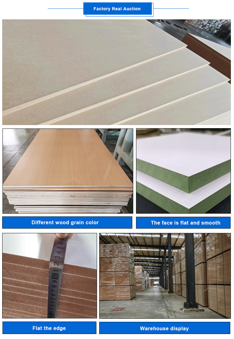 680-830KG/M3 Density White Melamine Laminated MDF Board for Furniture Industry