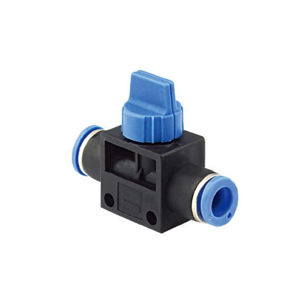Quality Manual Operation Push To Connect Fittings , Black / White HVFF Plastic Air Fittings for sale