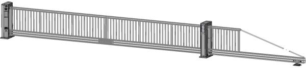 Quality Reliable Telescopic Sliding Gate With Remote Control ≤30m Distance for sale