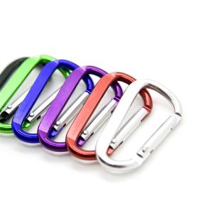 Locking Swivel Mountain Climbing Snap Hooks  Custom Logo Aluminum Carabiner Keychain