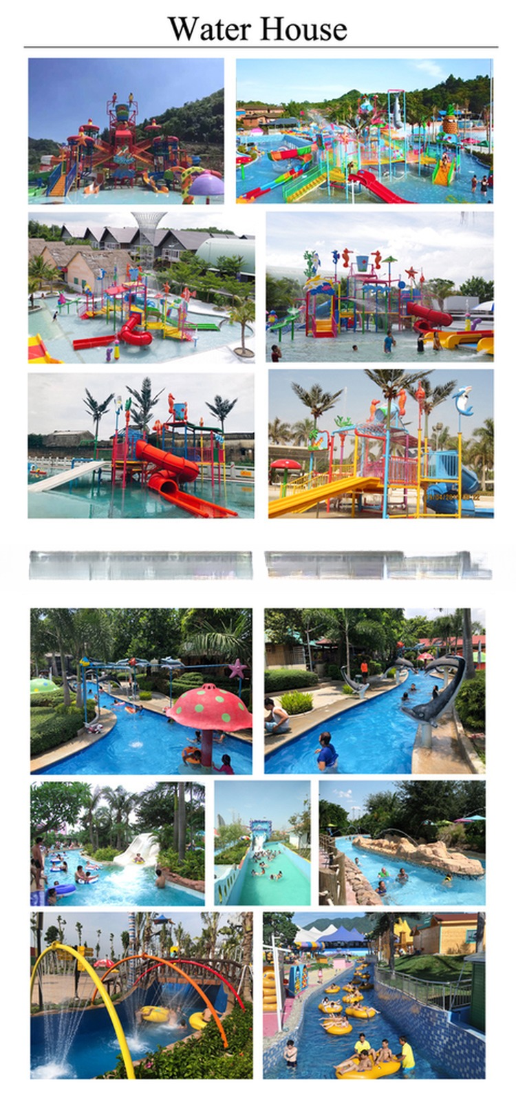 China Outdoor Water Play Equipment Hotel Theme Park Adult and Kids Water Slide