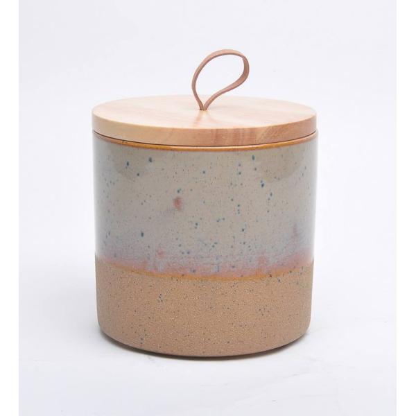 Cylinder Shape Candle Containers Ceramic Straight Side Fancy Type Colorful