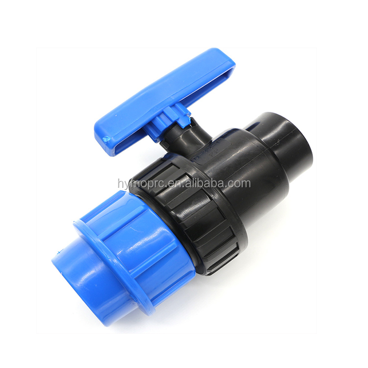 Plastic Valve Manufacture Long-Lasting 32mm Blue PP Compression Valve for Irrigation