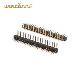 Right Angle Gold Plating 1.27 Mm Pitch Header Male Pin Header Single Row Header Connector