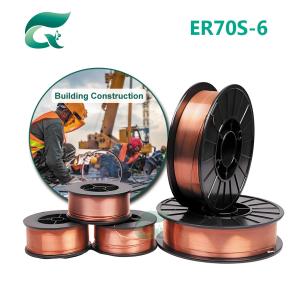 ER70S-6 Copper ARC Welding Wire MIG 0.8 ER50-6 Gas Shielded For Mild Steel Weld Carbon Steel Alloy Co2 Material