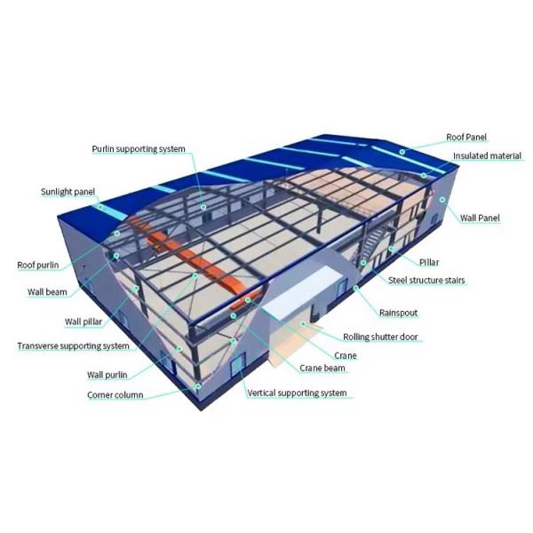 Industrial Design Prefab Light Structure Steel Ladder for Warehouse and Workshop