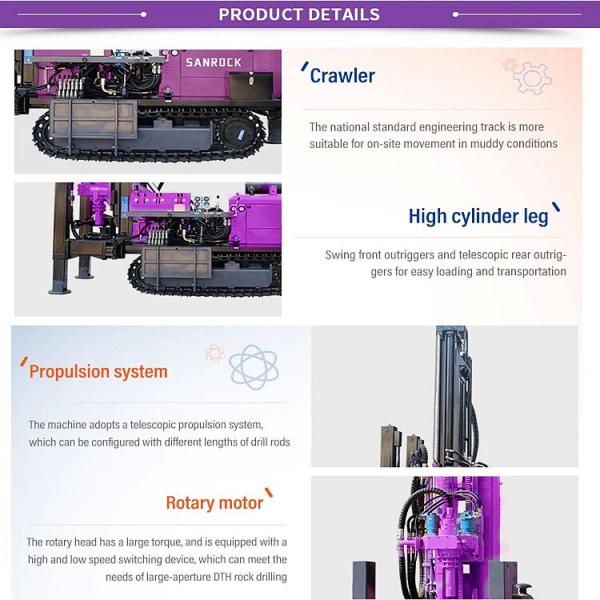 Crawler Water Well Drilling Rig Equipment Rotary Borehole Hydraulic Water Drilling Rig