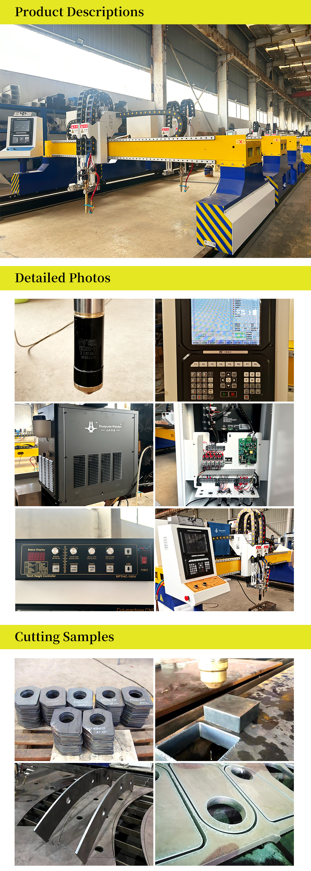 High Precision CNC Flame Plasma Cutting Machine 0-6000m/Min Cutting Speed