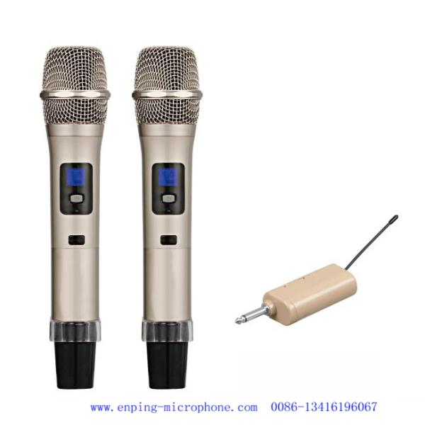 C9 / professional & easy-set-up universal UHF wireless microphone with 16 selectable frequency with two handhelds
