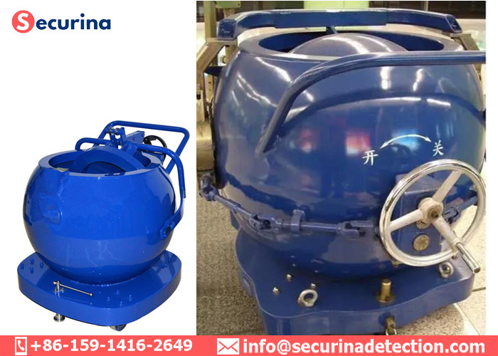3.0kgs TNT Exploding Bomb Disposal Explosive Containment Vessel With Four Wheels