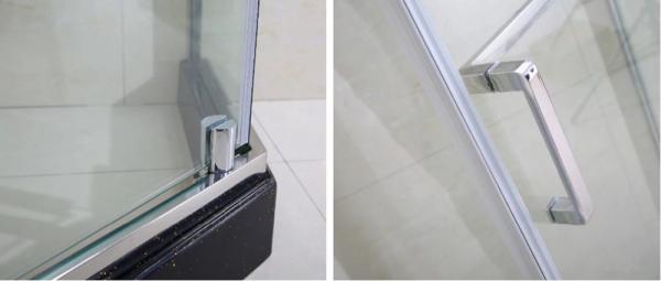 6 8 10mm Bathroom Shower Cabinets Frameless SS Hinge Swing Clear Glass Shower Door