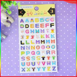 Childrens Puffy Alphabet Stickers Lovely Bubble Design 90mm X 175mm Size