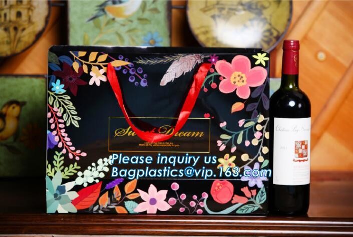 violet printing shopping bags by handmade,Gift shopping luxury carrier Bag Direct Manufacture Paper Bag logo Printing