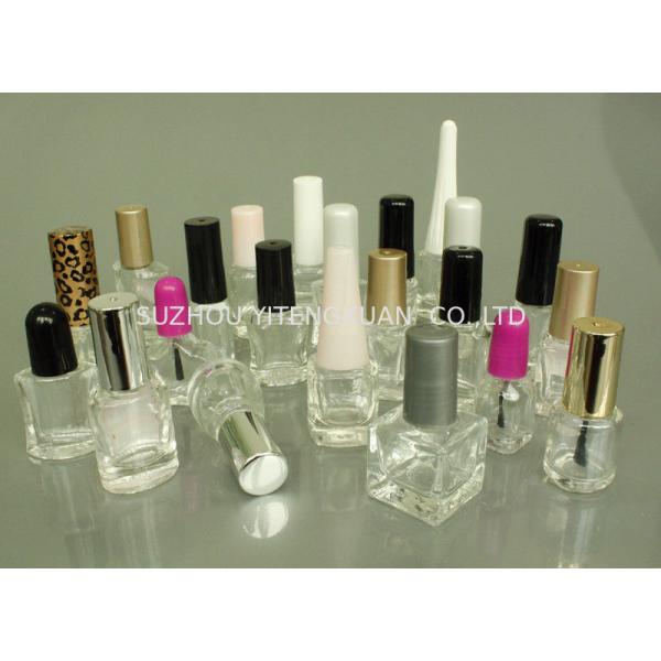 Fancy Gel UV Nail Polish Glass Bottles 5ml -20ml Logo Custom With Caps / Brush