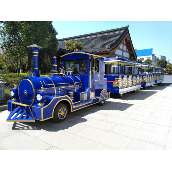 42 Person Electric Trackless Train With DC Motor For Amusements Park Playground