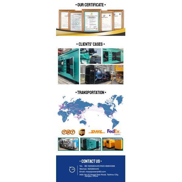 Field Operation 250KVA Trailer Type Diesel Generator Set with Perkins 1106D-E70TAG5 Engine