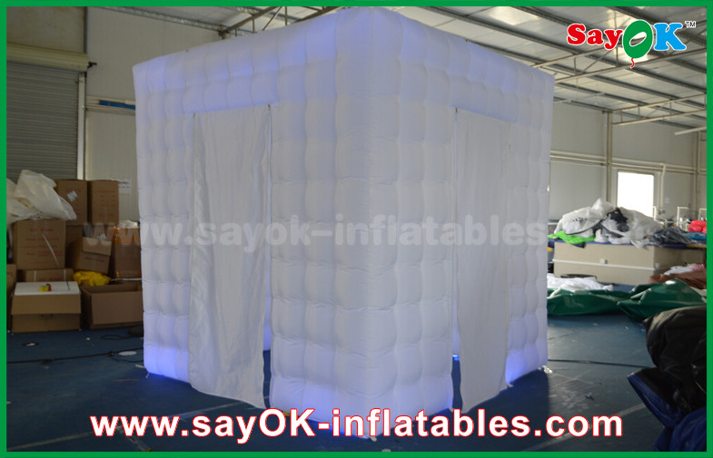 Inflatable Photobooth Oxford Cloth Led Remote Control Lighting Inflatable Open Air Photo Booth Cabinet