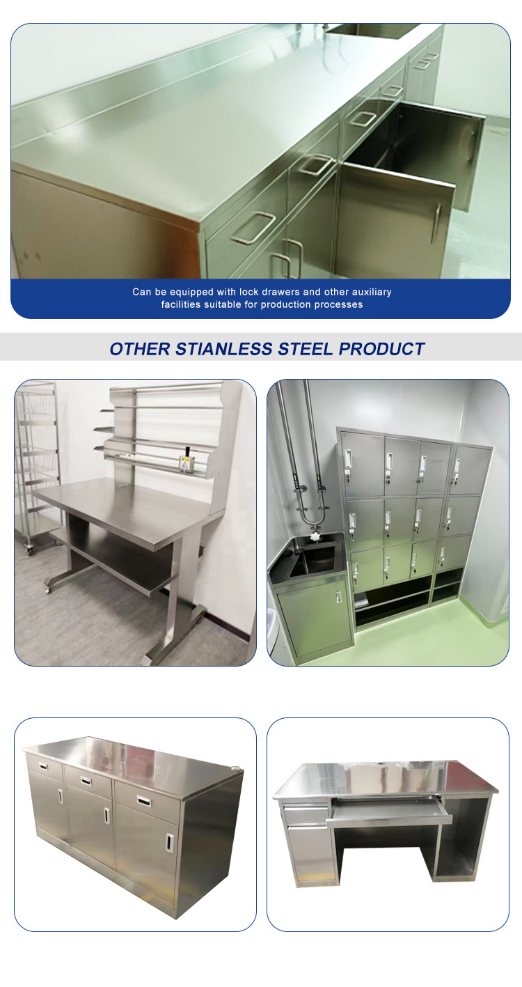 Corrosion Resistant Stainless Steel Lab Bench for School Pharmaceutical