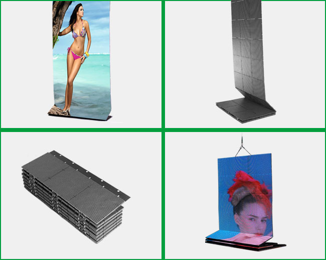 High Resolution P6 Flex Foldable Led Screens For Mobile Stage , Fast Maintenance