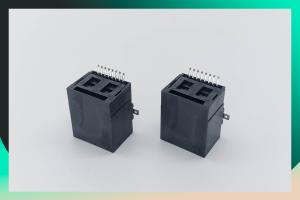 1x1 Ethernet Molex RJ45 Modular Jack 18.1L Black Horizontal Plastic Material