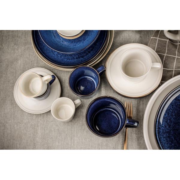 230ml Ceramic Tea Coffee Set / Cup Set , Stoneware Cup And Saucer Eco Friendly