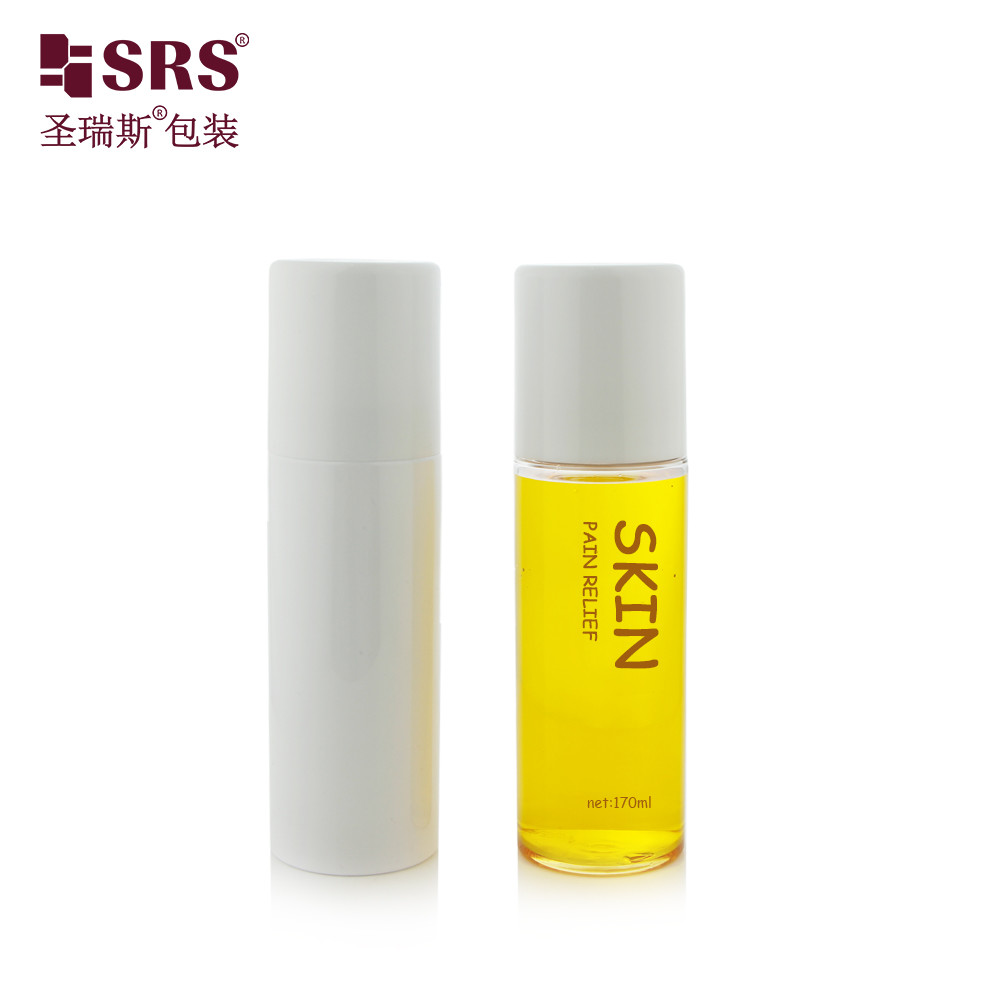 PET43 130ML 170ML Big Capacity PET Plastic Customize Color Round PCR Recycled Roll On Bottle For Deodorant Gel