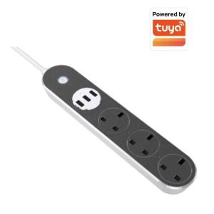China Smart  Home UK White&Black Wi-Fi Power Strip 2m Power Adapter  Multi Socket Mains Strip on sale