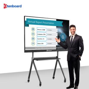Qtenboard 55 65 75 85 86 Inch Multimedia LCD Monitors Android Touch Screen Interactive Digital Whiteboard