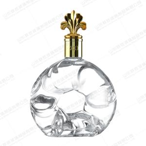 Clear 750 Ml Bottles White Wine Empty Liquor Glass Bottle Vodka Whisky Custom Shape