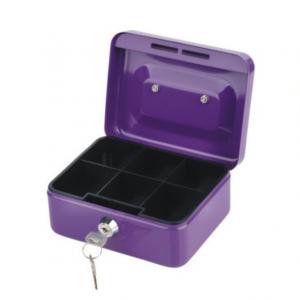 China 6" Metal Material Cash Box With  Key Lock Security Money Coin Safe Box Money Box wholesale