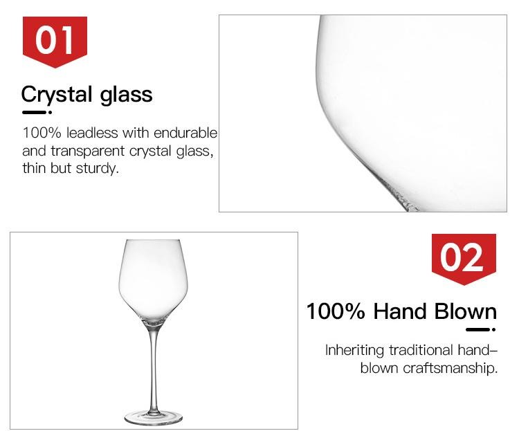 Crystal 16 Oz Red Wine Glasses Red Glass Goblets Wedding