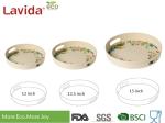 Reusable Recycled Bamboo Fiber Food Serving Trays 3-PC Set Bright Color Smelless