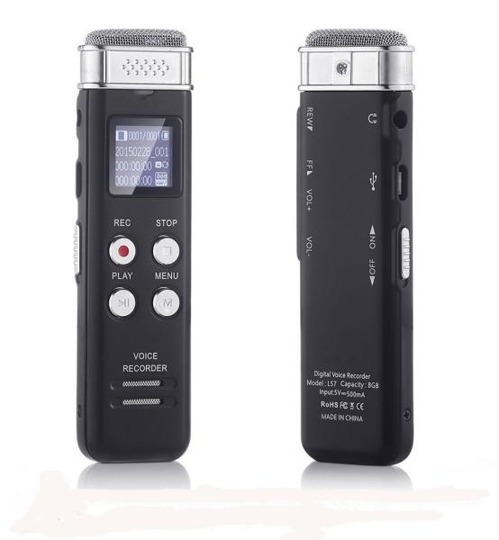 Quality 8GB Digital Audio Voice Sound Activated Recorder Dictaphone with MP3 Player / Auto Saving File Every 5 Seconds for sale