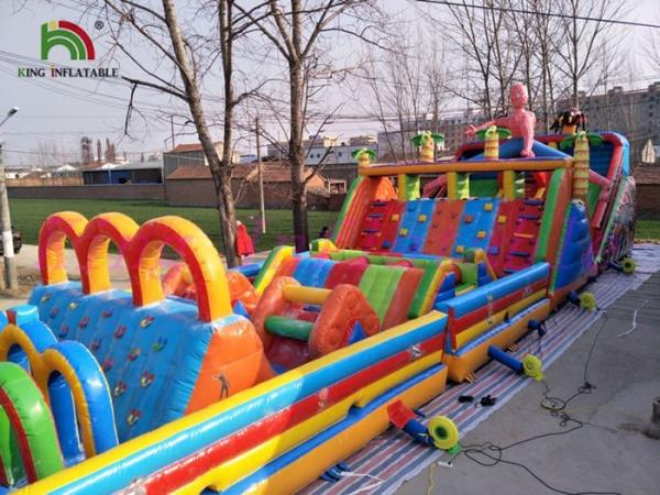 Quality Customize Spiderman Multiplay Inflatable Obstacle Course  2 Years Warranty for sale