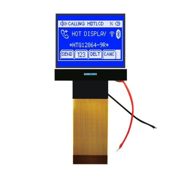 128X64 MCU LCD COG Module , IC 7565R Chip On Glass LCD Display HTG12864-9R