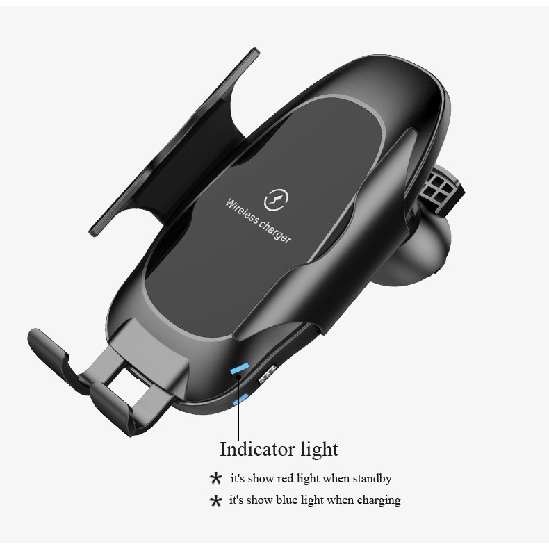 Auto Clamping 10W Car Cellphone Wireless Charger With Suction Cups