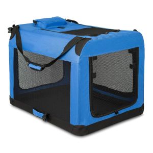China 600D PVC 20in Foldable Pet Carrier 13in Portable Collapsible Dog Crate wholesale