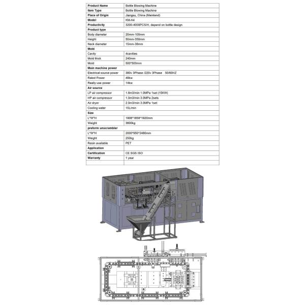 8000-9000BPH Plastic Bottle Blowing Machine Advanced PLC Bottle Molding Machine