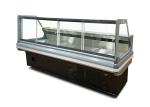 Transparent Glass Square Refrigerated Deli Showcase Single Temperature R404a