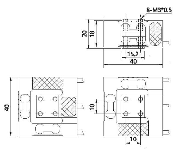 Multi-axis Load Cell 3 Axis Force Sensor 10N 20N 30N 50N Fx Fy Fz Force Sensor 3 axis load cell
