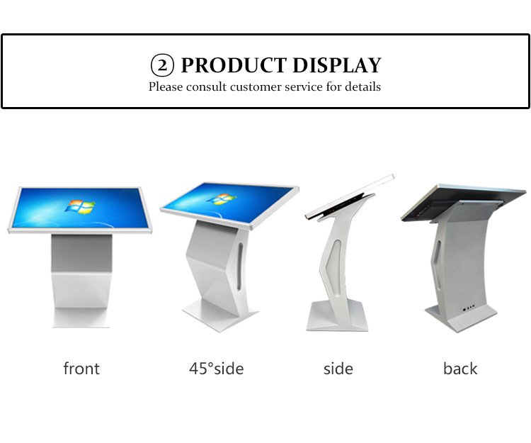 Indoor Multimedia Horizontal Touch Screen Query Machine Kiosk PC Floor Standing
