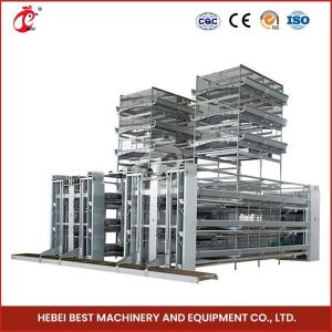 Bird Friendly Galvanized Steel Cage System For Layer Farming Rose